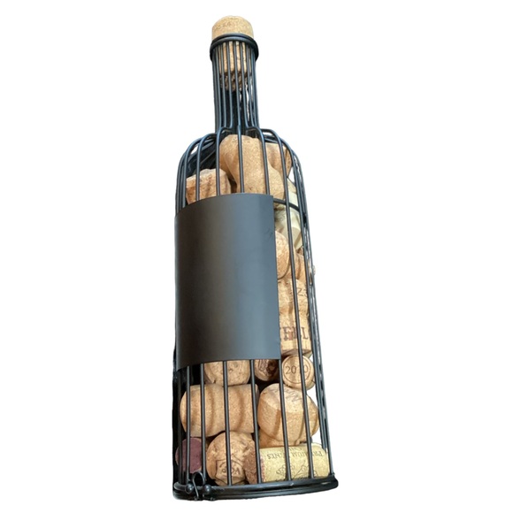 👜Wine‎ bottle wired shaped cork holder 13” tall - Picture 2 of 15